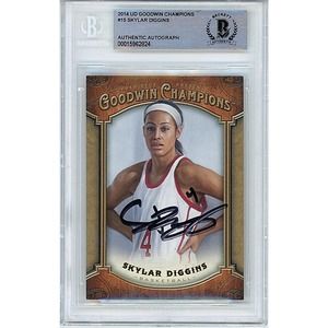 Skylar Diggins Autographed Phoenix Mercury 2014 Goodwin Champions Card Beckett
